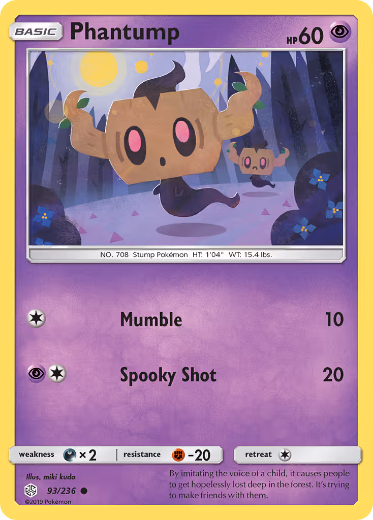 Phantump 93/236 Pokemon card