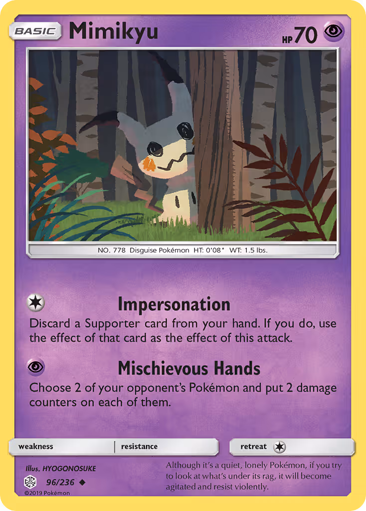 Mimikyu 96/236 Pokemon card