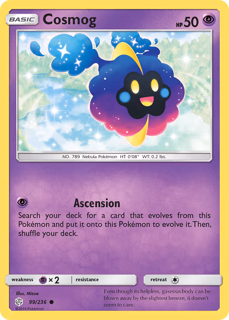 Cosmog 99/236 Pokemon card