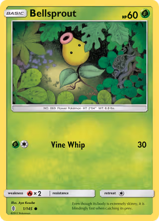 Bellsprout 1/145 Pokemon card