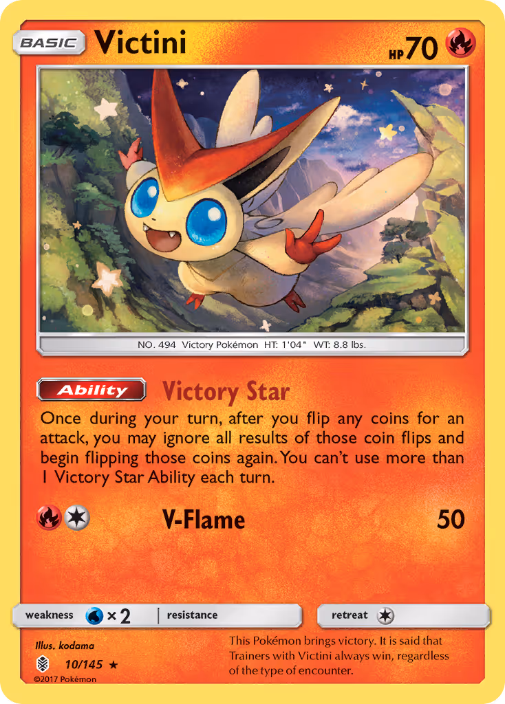 Victini 10/145 Pokemon card