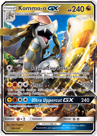 Kommo-o GX 100/145 Pokemon card