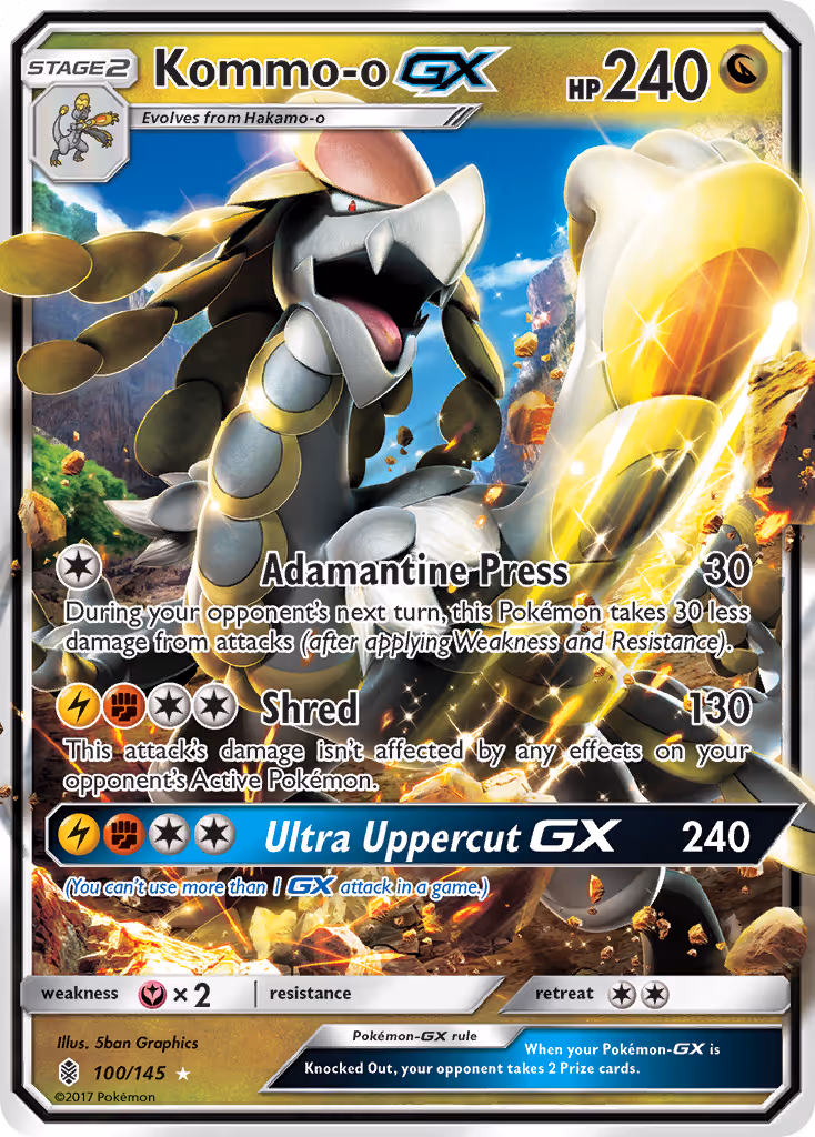 Kommo-o GX 100/145 Pokemon card