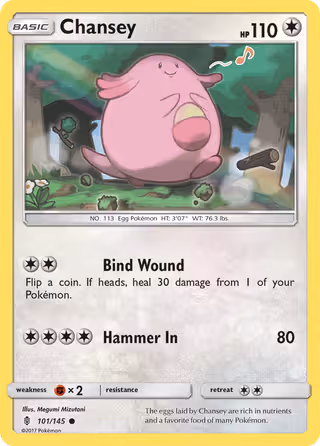 Chansey 101/145 Pokemon card