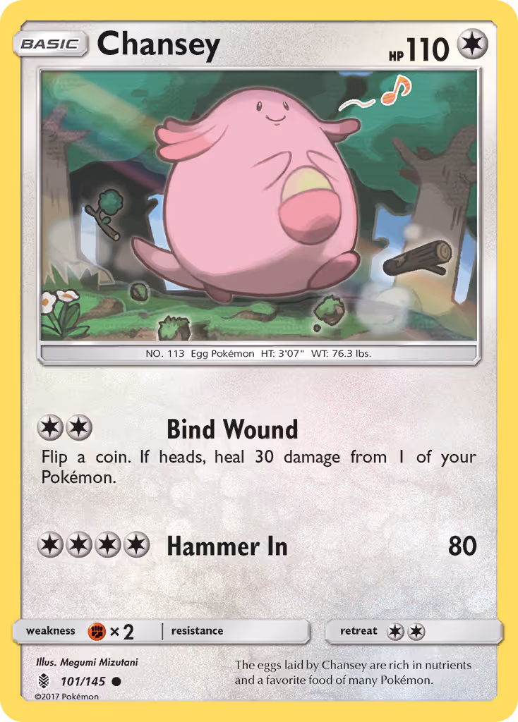 Chansey 101/145 Pokemon card