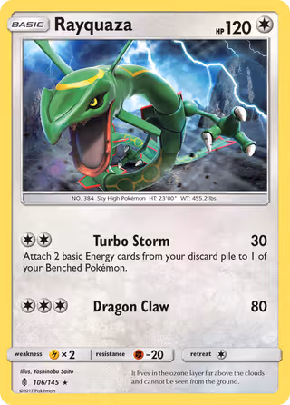 Rayquaza 106/145 Pokemon card