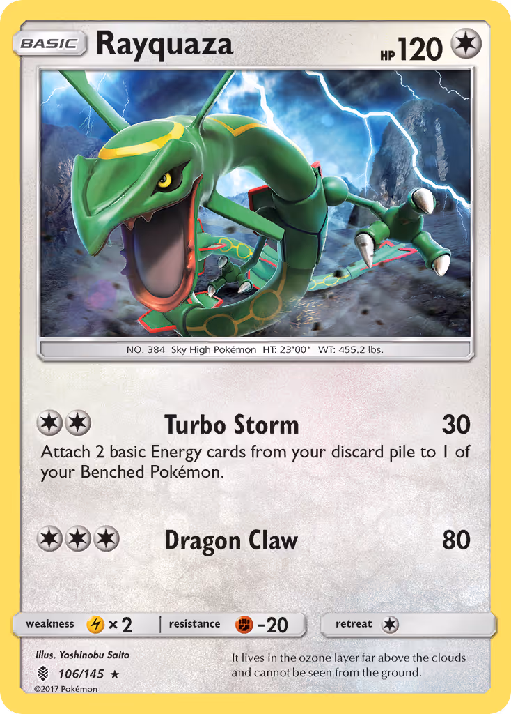 Rayquaza 106/145 Pokemon card