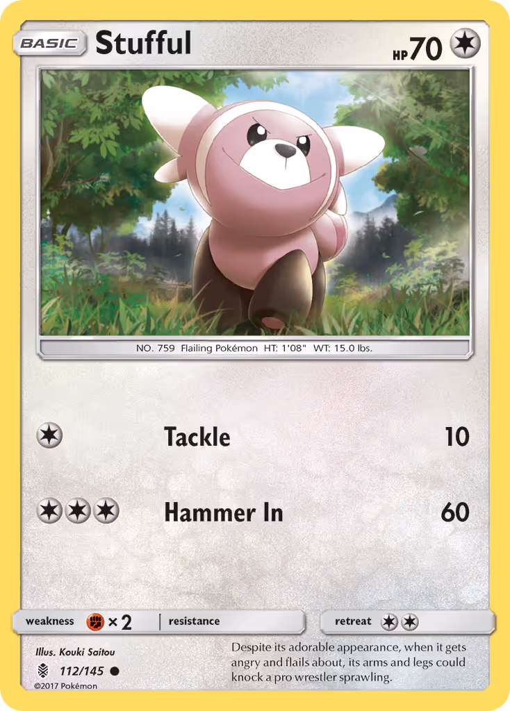 Stufful 112/145 Pokemon card