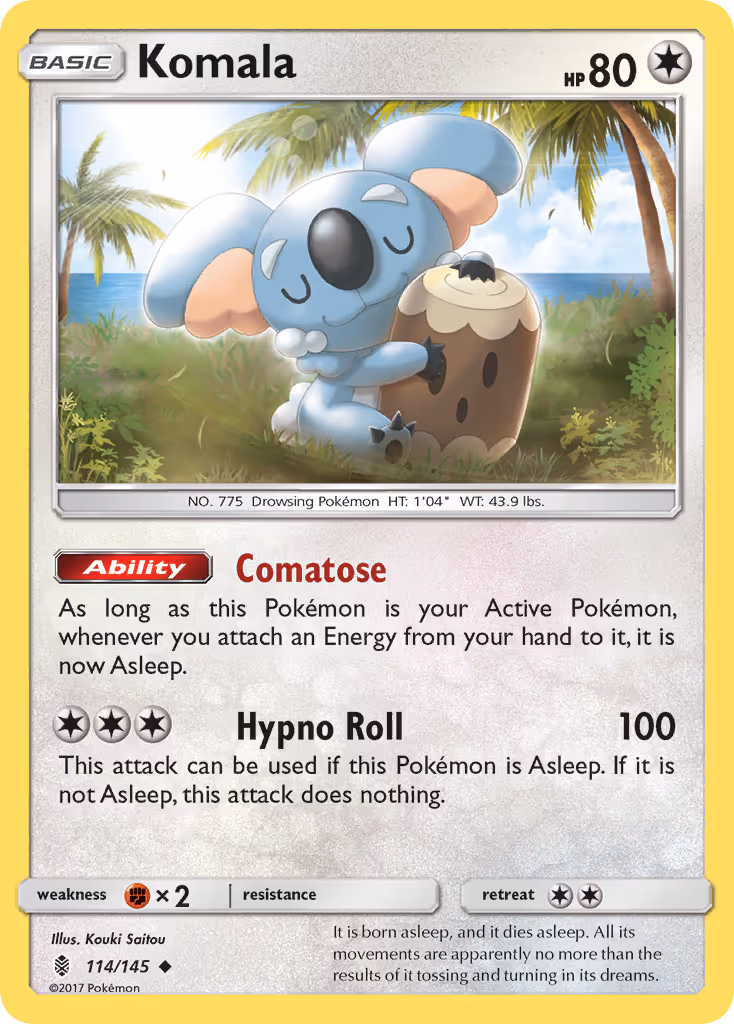 Komala 114/145 Pokemon card