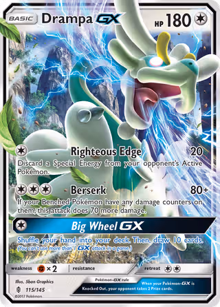 Drampa GX 115/145 Pokemon card