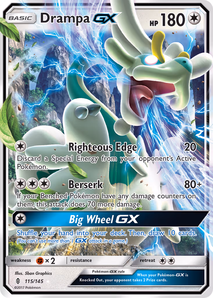 Drampa GX 115/145 Pokemon card
