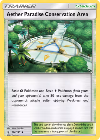 Aether Paradise Conservation Area 116/145 Pokemon card