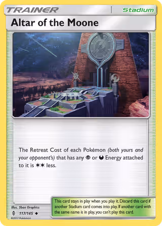 Altar of the Moone 117/145 Pokemon card