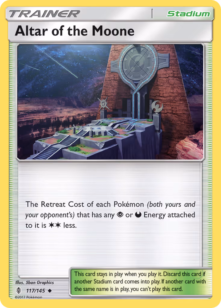 Altar of the Moone 117/145 Pokemon card