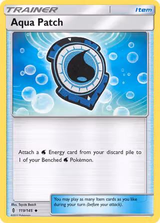 Aqua Patch 119/145 Pokemon card
