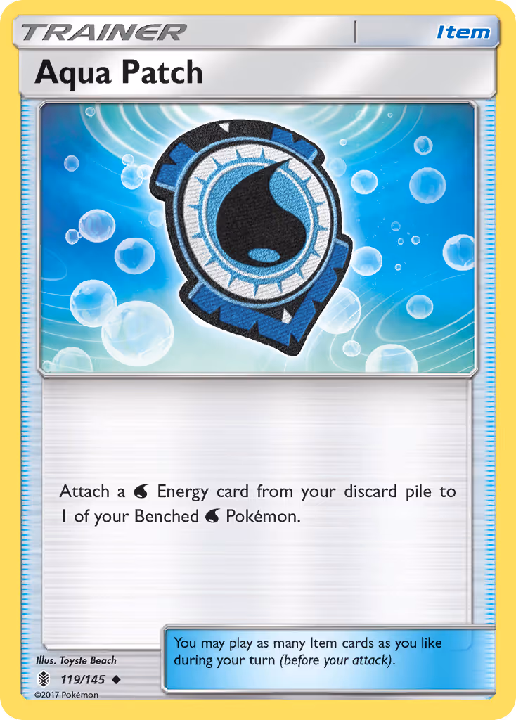 Aqua Patch 119/145 Pokemon card