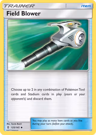 Field Blower 125/145 Pokemon card