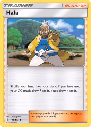 Hala 126/145 Pokemon card