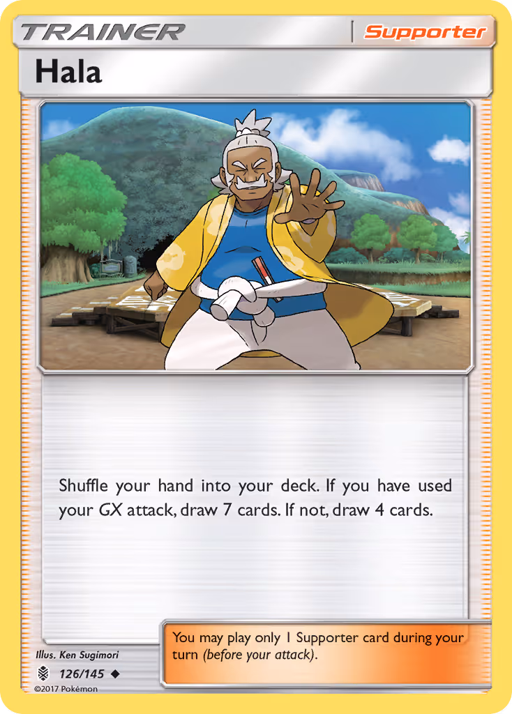 Hala 126/145 Pokemon card