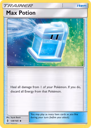 Max Potion 128/145 Pokemon card