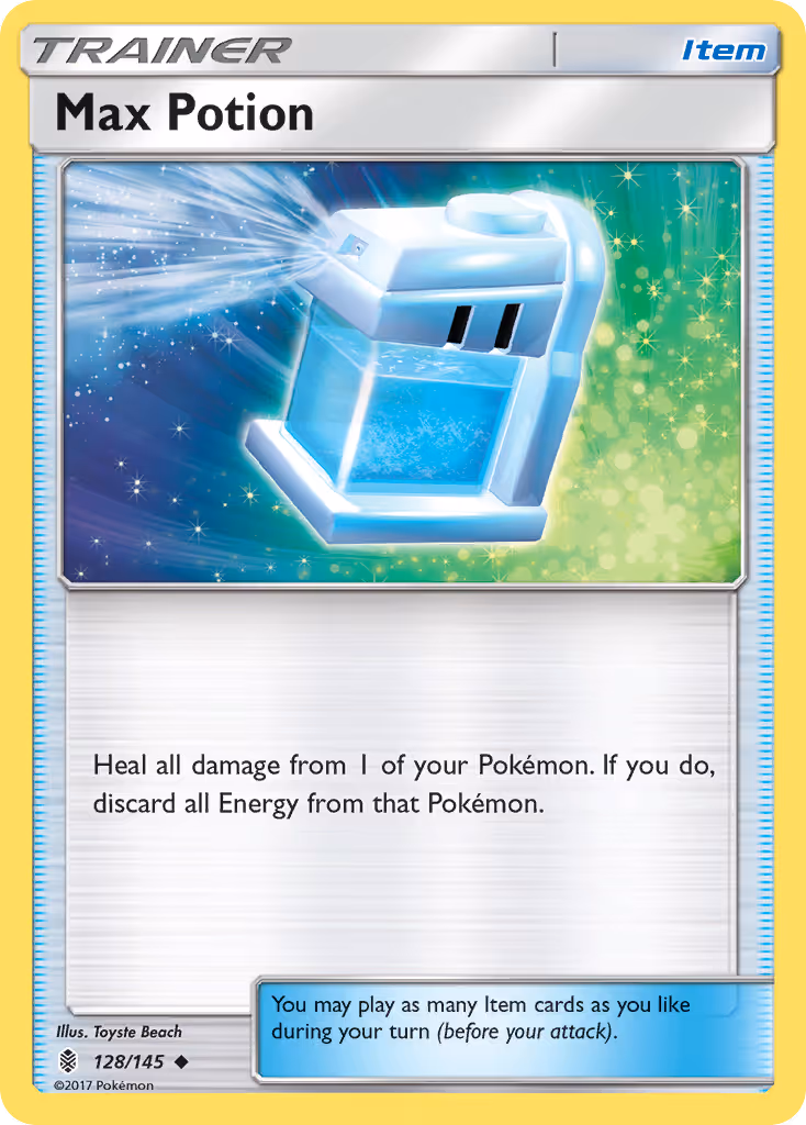 Max Potion 128/145 Pokemon card