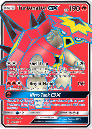 Turtonator GX 131/145 Pokemon card
