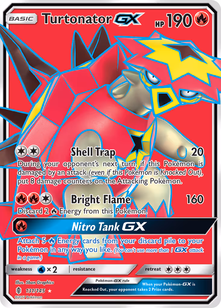 Turtonator GX 131/145 Pokemon card
