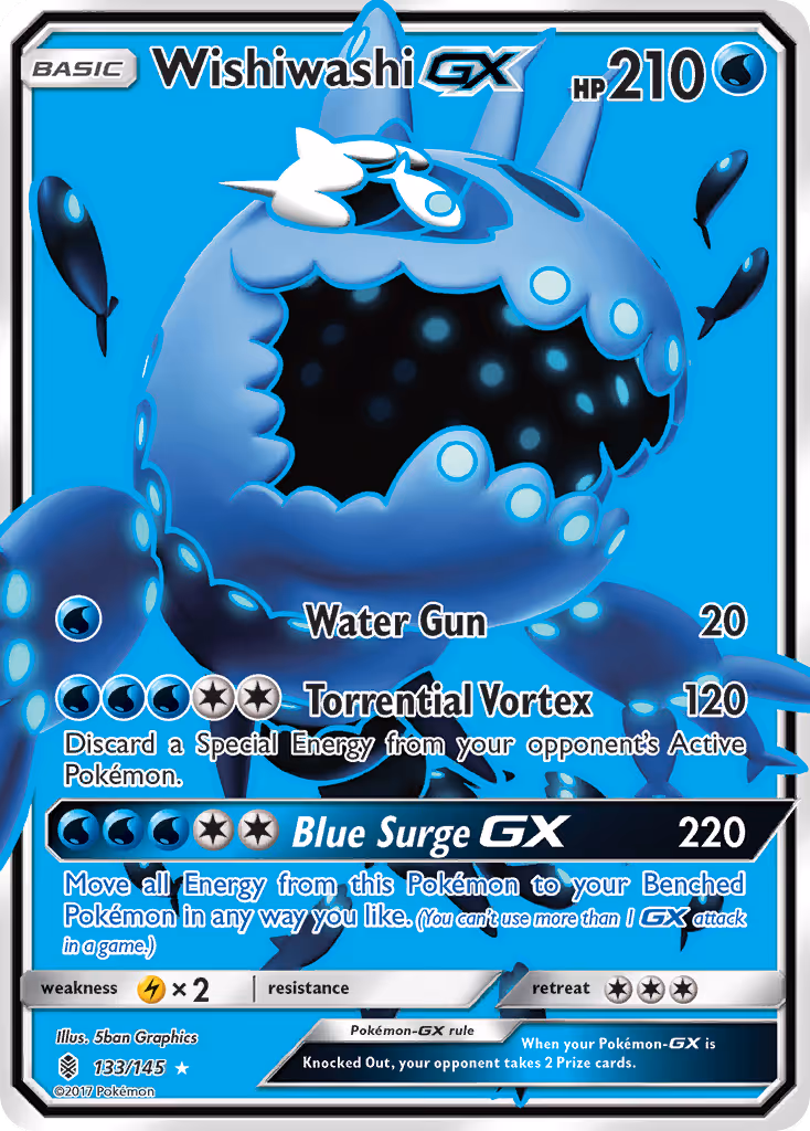 Wishiwashi GX 133/145 Pokemon card