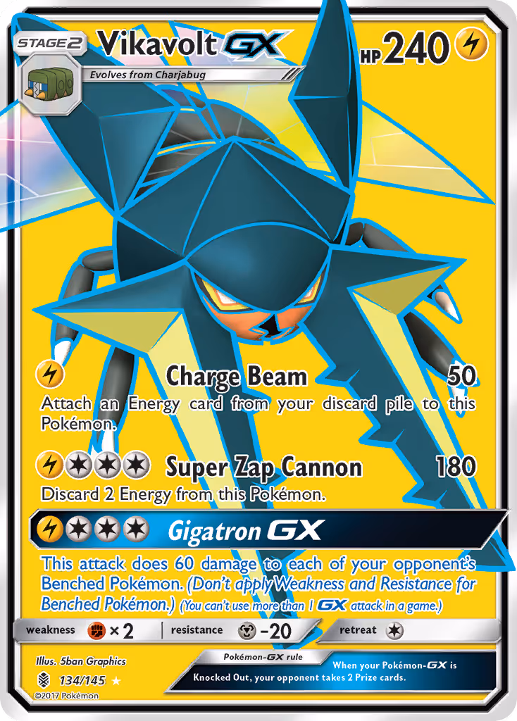 Vikavolt GX 134/145 Pokemon card