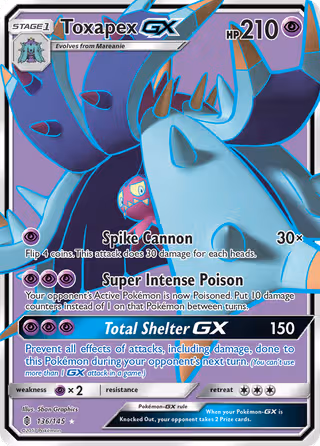 Toxapex GX 136/145 Pokemon card