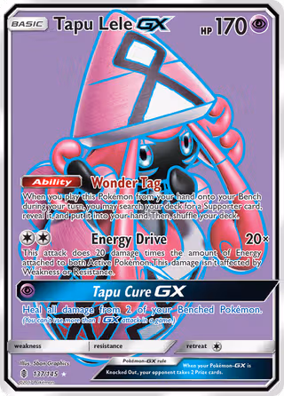 Tapu Lele GX 137/145 Pokemon card