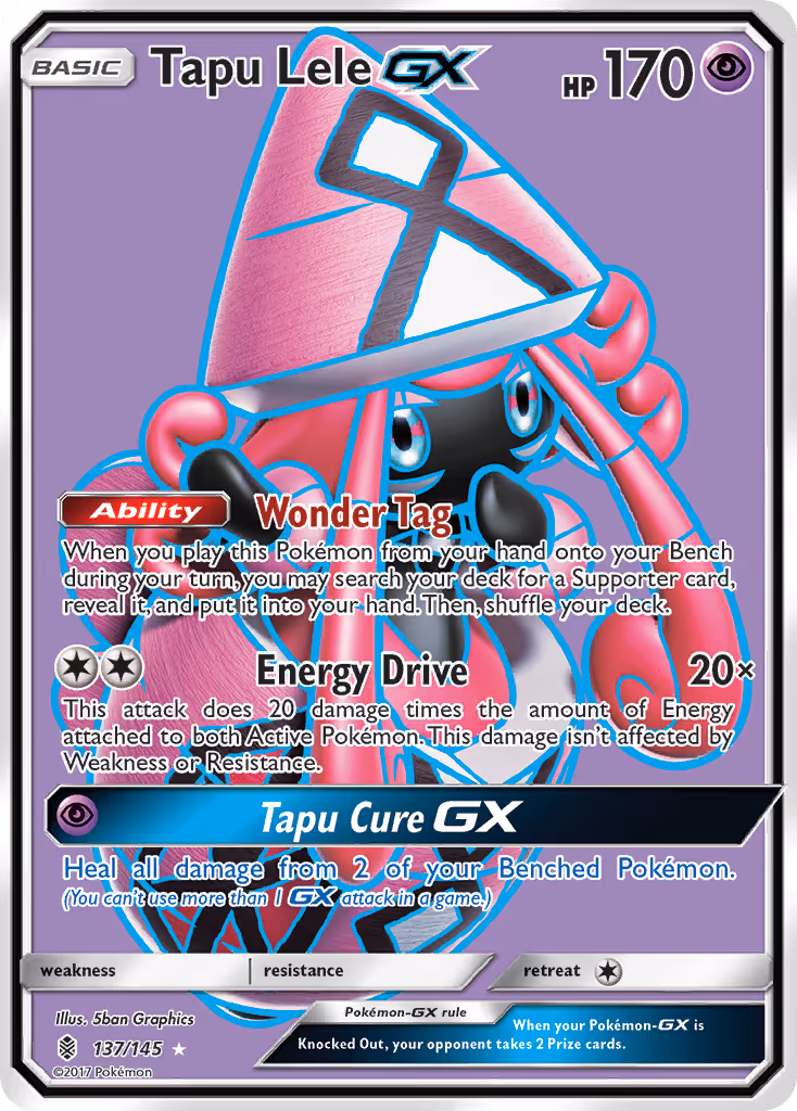 Tapu Lele GX 137/145 Pokemon card