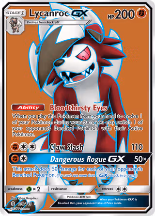 Lycanroc GX 138/145 Pokemon card