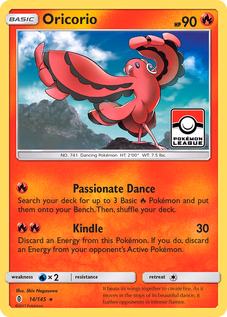 Oricorio 14/145 Pokemon card