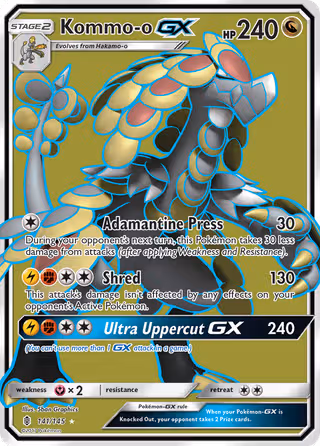 Kommo-o GX 141/145 Pokemon card