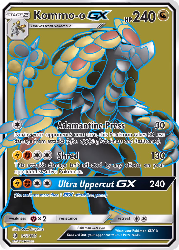 Kommo-o GX 141/145 Pokemon card
