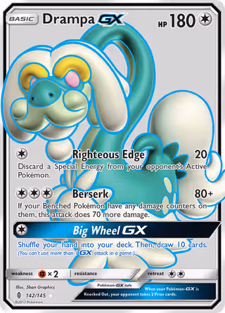 Drampa GX 142/145 Pokemon card
