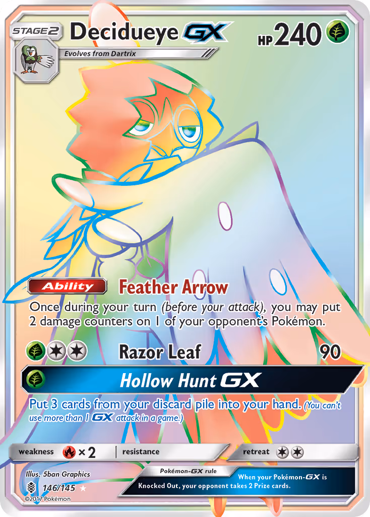 Decidueye GX 146/145 Pokemon card