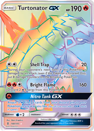 Turtonator GX 148/145 Pokemon card