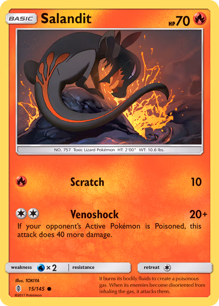Salandit 15/145 Pokemon card
