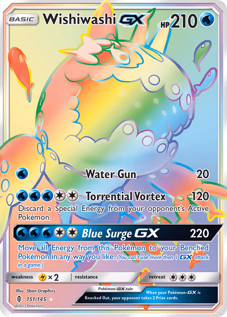 Wishiwashi GX 151/145 Pokemon card