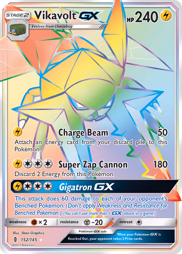 Vikavolt GX 152/145 Pokemon card