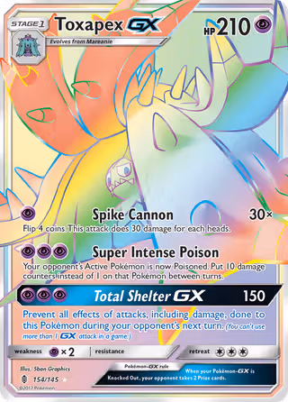 Toxapex GX 154/145 Pokemon card