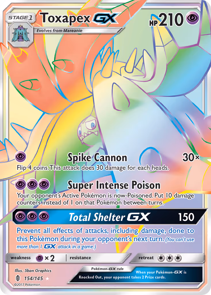 Toxapex GX 154/145 Pokemon card