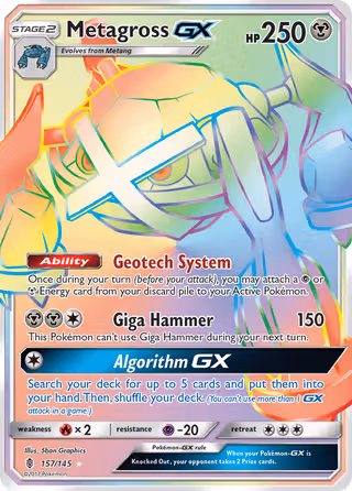 Metagross GX 157/145 Pokemon card