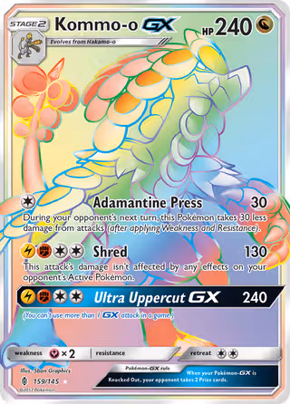 Kommo-o GX 159/145 Pokemon card