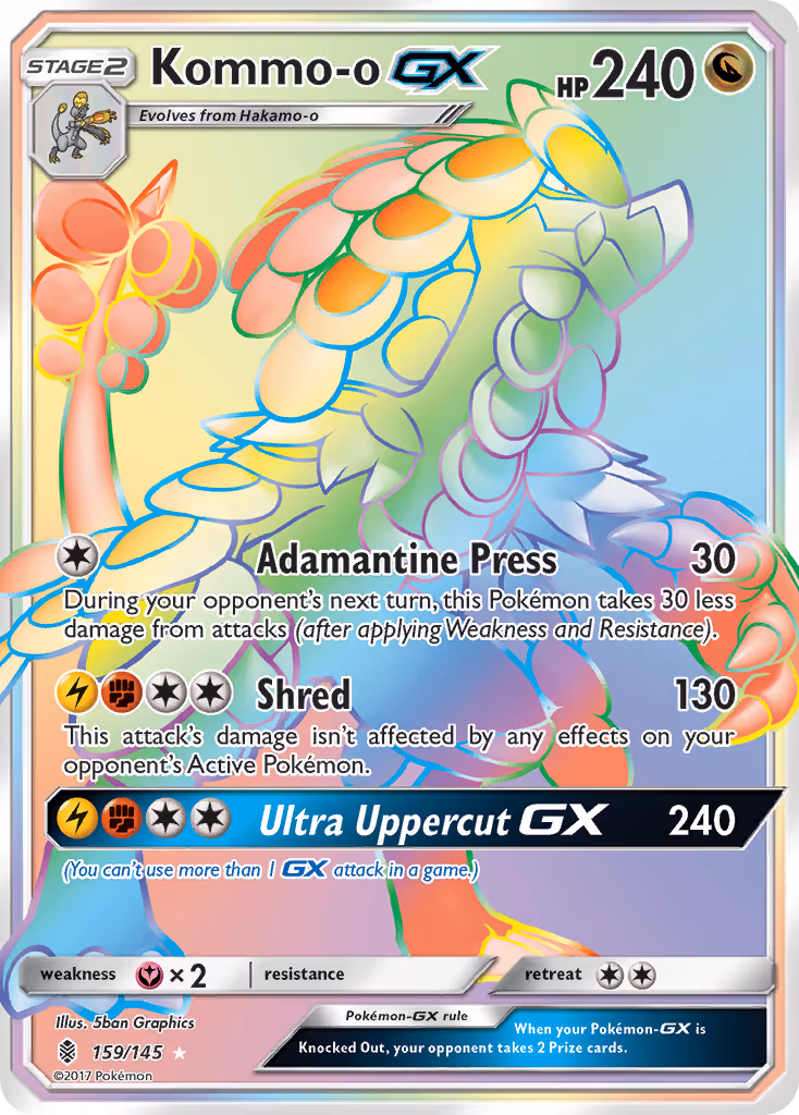 Kommo-o GX 159/145 Pokemon card