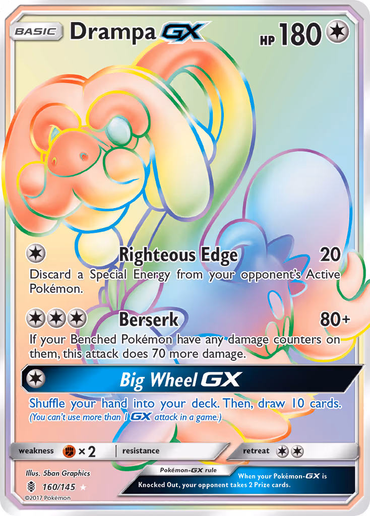 Drampa GX 160/145 Pokemon card