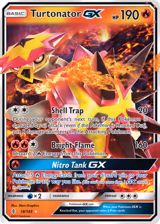 Turtonator GX 18/145 Pokemon card