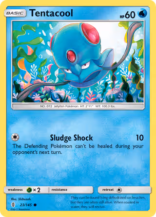 Tentacool 23/145 Pokemon card